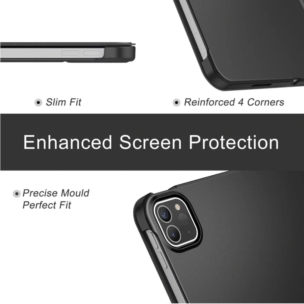 New iPad Pro 11 Case 2022 2021(4th 3rd Generation) - Slim Trifold Stand + 2nd